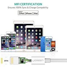 Brf Ios Lightning Şarj ve Data Kablosu, Mfi Sertifikalı, Beyaz, 1 Metre