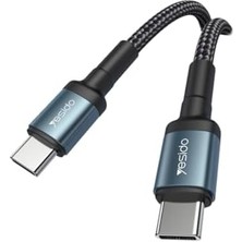 Brf 60W Hasırlı Type-C To Type-C Pd Hızlı Şarj Kablosu, 1.2 Metre