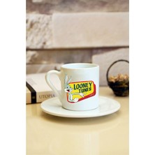Bugs Bunny Baskılı Beyaz Türk Kahvesi Fincanı