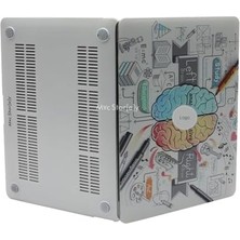Brf Air M1 Kılıf 13 Inç Uyumlu Beyin Desen Temalı Sert Plastik Uv Lazer Baskı Touchıd M1 Air A2337 A2179 A1932 Beyaz