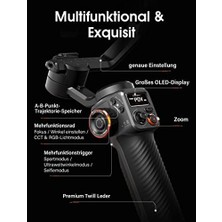 Brf Isteady M6 Kiti Akıllı Telefonlar Için Gimbal Sabitleyici, Cct/rgb Dolgu Işığı ile Aı Izleyici, Yükseltilmiş 3 Eksenli Telefon Gimbal, 16,15,14 Pro Max ve Için Gimbal, Youtube