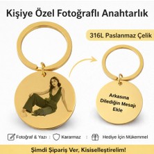 Takvanov Sevgililer Günü Için Kişiye Özel Fotoğraflı Anahtarlık – Isim & Tarih Yazılı Paslanmaz Çelik Hediye