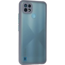 Marsilyan Realme C21 Kılıf Montreal Silikon Kapak - Gri