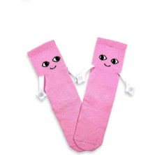 Leovia Pembe Mıknatıslı Arkadaşlık Sevgili Çorabı