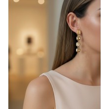 Kmod Life Taşlı Sallantılı Çelik Küpe