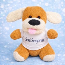 Marsilyan Seni Seviyorum Tişörtlü Sevimli Peluş Oyuncak Köpek