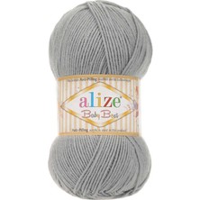 Alize Baby Best (5 Adet) 344 Gri Renk Elörgü Ipliği
