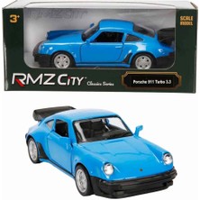 Sunman 1:32 Alman Klasikleri Serisi Die Cast Çek Bırak Model Araba - Porsche 911 Mavi