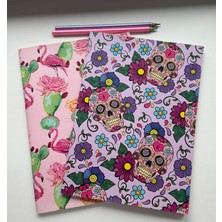 CN Collection Desenli Defter Renkli Kurşun Kalem Seti