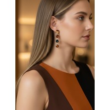 Kmod Life Taşlı Sallantılı Çelik Küpe