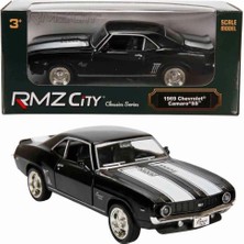 Sunman 1:32 Alman Klasikleri Serisi Die Cast Çek Bırak Model Araba - 1969 Chevrolet Camaro Siyah