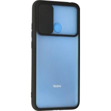 Marsilyan Xiaomi Redmi 9c Kılıf Palm Buzlu Kamera Sürgülü Silikon - Siyah