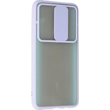 Marsilyan Xiaomi Redmi Note 8 Pro Kılıf Palm Buzlu Kamera Sürgülü Silikon - Lila