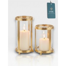 YNSK Luxury | Tower Dou | Ithal 2'li Lüks Metal Mumluk Seti