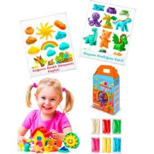 Luminoo Momclay Toksit Içermeyen Oyun Hamuru , Kil 100 gr 6 Renkli Set Karton Kutulu