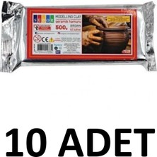 Mçb Group Kahverengi Kil Hamuru 500 gr x 10 Adet (5 Kg) Hava ile Kuruyan Seramik & Heykel Kili | Doğal Modelleme Hamuru