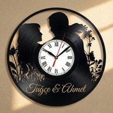 Craftverse Sevgililer Günü Hediyesi Kişiselleştirilebilir Plak Duvar Saati