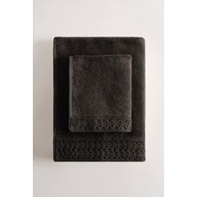 Cadeluz Lugo Pima Pamuk Antrasit Havlu Seti