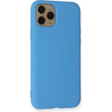 Marsilyan iPhone 11 Pro Kılıf Nano Içi Kadife Silikon - Mavi