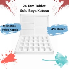 3B St.petersburg Sonnet 24 Tam Tablet (Full Pan) Bölmeli Mıknatıslı Kapaklı Sulu Boya Kutusu