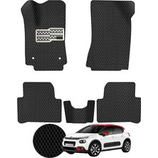 Rebols Citroen C3 2017-2024 Uyumlu Araca Özel Eva Oto Paspas Takımı