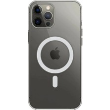 Alem Iphone 12 Pro Max Kılıf Magneticsafe Şeffaf Silikon - Şeffaf