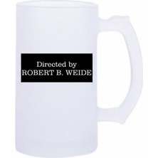 Sartre Art Directed By Esprili Motto Baskılı Bira Bardağı 500 ml - Büyük Boy Kulplu Cam Kupa