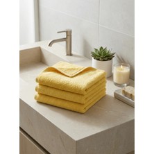 Lumia Studio Lumiastudio %100 Pamuk Sarı El Yüz 4lü Havlu Seti 50X100CM