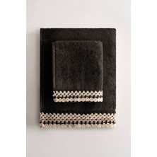 Cadeluz Almeriâ Pima Pamuk Antrasit Havlu Seti