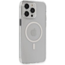 Alem Iphone 15 Pro Max Kılıf Tron Şeffaf Magsafe Kapak - Şeffaf