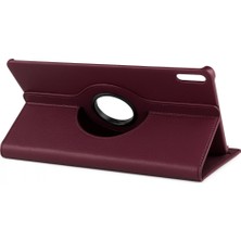 Marsilyan Huawei Matepad 11 10.9 360 Tablet Deri Kılıf - Mürdüm