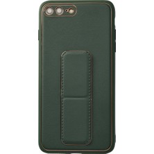 Alem Iphone 7 Plus Kılıf Coco Deri Standlı Kapak - Yeşil