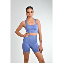 gymphoenix Milano Saks Mavisi Bra Şort Takım