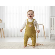 MİNİM Aslan Baskılı ve Nakışlı Baskılı Bebe Slopet Takım - Günlük - Bayramlık - Özel Gün