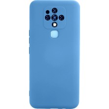 Alem Tecno Camon 16 Kılıf Nano Içi Kadife Silikon - Mavi