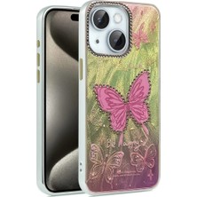 Alem Iphone 15 Kılıf Blade Aynalı Desenli Kapak - Desen 5