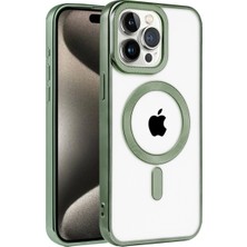 Alem Iphone 14 Pro Max Kılıf Kronos Magsafe Kapak - Koyu Yeşil