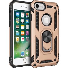 Alem Iphone 7 Kılıf Sofya Yüzüklü Silikon Kapak - Gold
