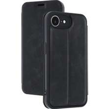 Alem Iphone 16E Kılıf Flip Cover - Siyah