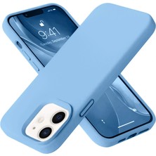 Alem Iphone 12 Kılıf Nano Içi Kadife Silikon - Mavi