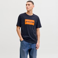 Jack & Jones Erkek Gögüs Logo Baskili Tisört - Cole
