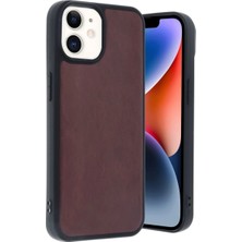 Alem Iphone 11 Kılıf Aras Deri Kapak - Bordo