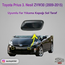 AutoPit 3D Toyota Prius 3. Nesil ZVW30 (2009–2015) Uyumlu Far Yıkama Kapağı Sol Taraf