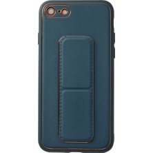 Alem Iphone 7 Kılıf Coco Deri Standlı Kapak - Mavi