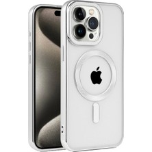 Alem Iphone 15 Pro Max Kılıf Kronos Magsafe Kapak - Gümüş