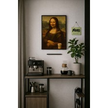 Koi Art Design Siyah Çerçeveli Tek Parça Modern Kahve Köşesi Temalı Yüksek Kalite Uv Basklı Tablo