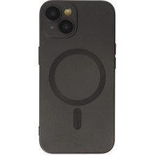 Alem Iphone 14 Plus Kılıf Moshi Lens Magneticsafe Silikon - Siyah