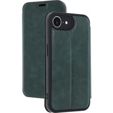 Alem Iphone 16E Kılıf Flip Cover - Koyu Yeşil