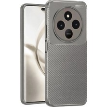 Alem Tecno Spark 30 Kılıf Auto Focus Karbon Kapak - Gri