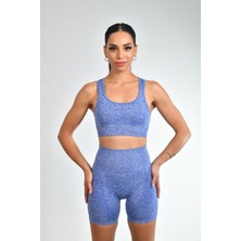 gymphoenix Milano Saks Mavisi Bra Şort Takım